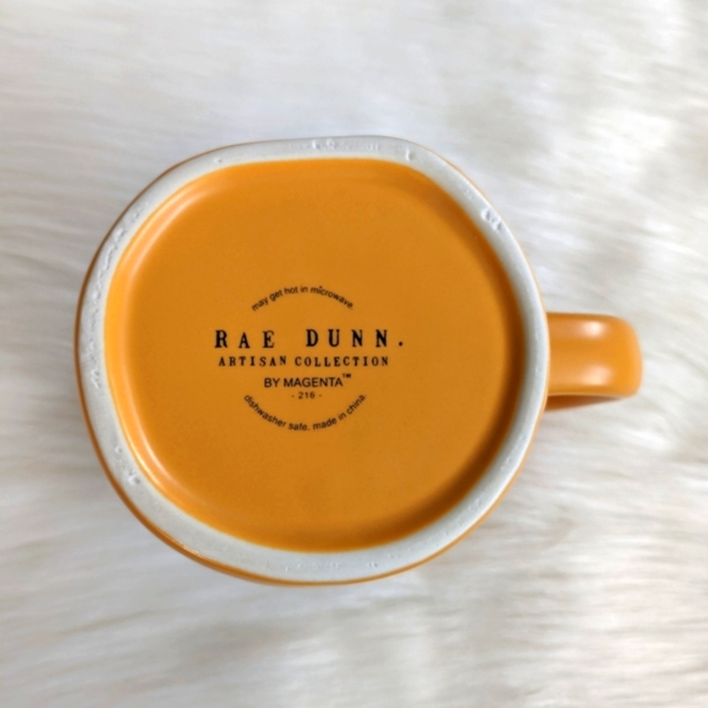 🍁 NWOT Rae Dunn "Fall Y'all" Pumpkin Orange Mug, 16 oz. - Picture 5 of 5